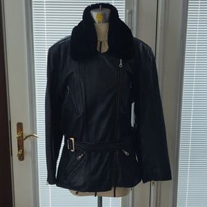 Circa 1987 woman's leather jacket.